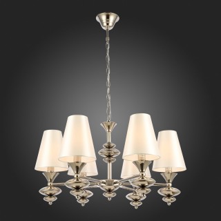 SL1137.103.06 Люстра подвесная Никель/Белый E14 6*40W RIONFO-foto6