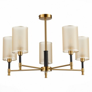 SLE300302-05 Люстра потолочная Латунь, Черный/Шампань E14 5*40W GRANZE-foto2