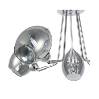 SLE102402-05 Люстра потолочная Хром/Дымчатый E14 5*40W RINNO-foto3