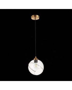 SLE103103-01 Светильник потолочный Золотистый/Прозрачный E27 1*60W SATTURO-foto4