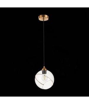 SLE103103-01 Светильник потолочный Золотистый/Прозрачный E27 1*60W SATTURO-foto4