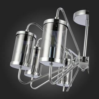 SLE102302-08 Люстра потолочная Хром/Дымчатый E14 8*40W VALIERI-foto9