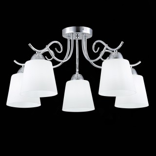 SLE103902-05 Люстра потолочная Хром/Белый E27 5*60W LIADA-foto3