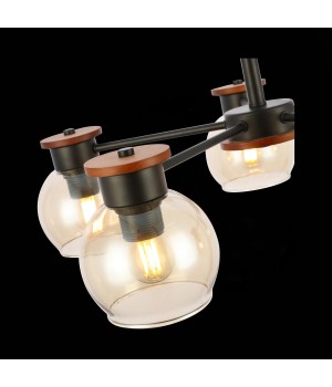 SLE108102-05 Люстра потолочная Черный, Темное дерево/Прозрачный, Янтарный E27 5*60W RASCO-foto6