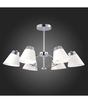 SLE155802-06 Люстра потолочная Хром/Белый E14 6*40W VARIO-foto5