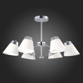 SLE155802-06 Люстра потолочная Хром/Белый E14 6*40W VARIO-foto5