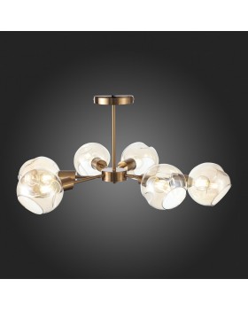 SLE155302-06 Люстра потолочная Античная медь/Янтарный E14 6*60W GENTORE-foto8