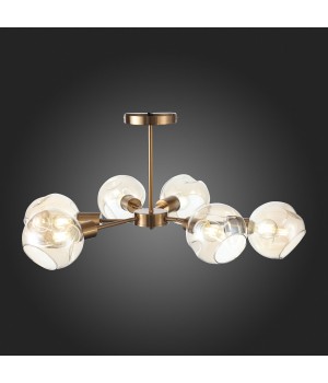 SLE155302-06 Люстра потолочная Античная медь/Янтарный E14 6*60W GENTORE-foto8