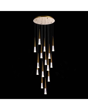 SL6111.203.15 Люстра подвесная ST-Luce Золотистый/Прозрачный LED 15*3W 3000K SOLLEN-foto3