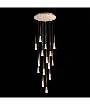 SL6111.203.15 Люстра подвесная ST-Luce Золотистый/Прозрачный LED 15*3W 3000K SOLLEN-foto3