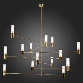 SL1239.303.14 Люстра потолочная ST-Luce Латунь/Белый, Прозрачный G9 14*5W 4000K VITRA-foto5