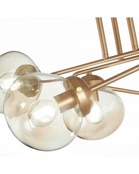 SLE155702-08 Люстра потолочная Золотистый/Янтарный E14 8*40W MORE-foto3