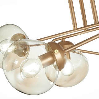 SLE155702-08 Люстра потолочная Золотистый/Янтарный E14 8*40W MORE-foto3