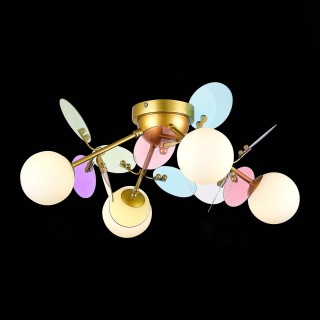 SLE2502-202-04 Люстра потолочная Золотистый/Разноцветный G9 4*5W VOLA-foto4