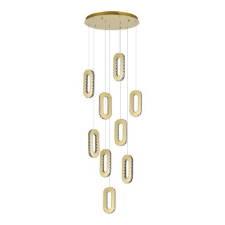 SL6506.203.09 Светильник подвесной ST-Luce Золотистый/Золотистый, Прозрачный LED 9*9W 3000K ALLUNGO-foto2