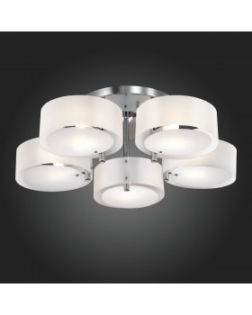 SL483.502.05 Люстра потолочная Хром/Белый E27 5*60W FORESTA-foto3