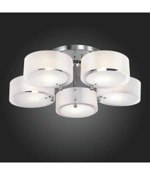 SL483.502.05 Люстра потолочная Хром/Белый E27 5*60W FORESTA-foto3