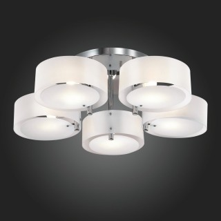 SL483.502.05 Люстра потолочная Хром/Белый E27 5*60W FORESTA-foto3