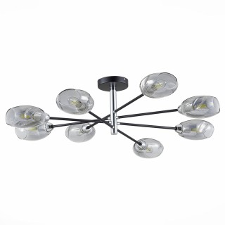 SLE155512-08 Люстра потолочная Черный, Хром/Дымчатый E14 8*40W GLOA-foto2