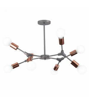 SLE106403-08 Люстра подвесная Серый, Розовое золото E27 8*60W PALARE-foto14