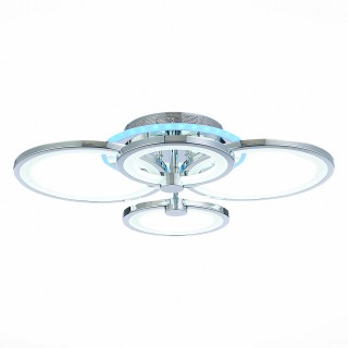 SLE200312-04RGB Светильник потолочный Хром/Белый LED 1*100W RGB 8W 3000-6000K LETO-foto3