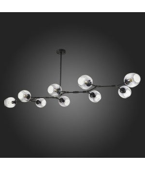 SLE154843-09 Светильник подвесной Черный/Дымчатый E27 9*40W RAMETTO-foto6