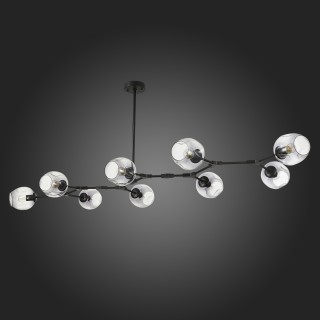 SLE154843-09 Светильник подвесной Черный/Дымчатый E27 9*40W RAMETTO-foto6