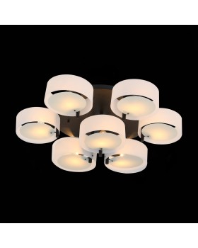 SL483.402.09 Люстра потолочная Черный/Белый E27 9*60W FORESTA-foto4