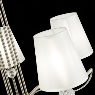 SLE111203-05 Люстра подвесная Никель, прозрачный/Белый E14 5*40W BERGAMO-foto6