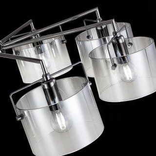 SLE155602-08 Люстра потолочная Хром/Дымчатый E14 8*40W NOSTA-foto6