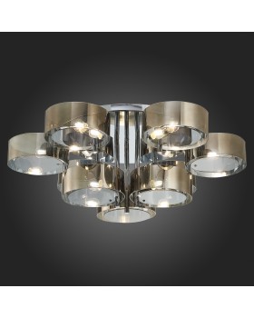 SL483.702.09 Светильник потолочный Хром/Дымчатый E27 9*40W FORESTA-foto6