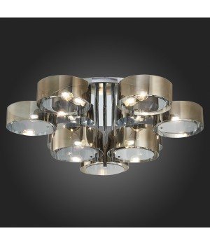 SL483.702.09 Светильник потолочный Хром/Дымчатый E27 9*40W FORESTA-foto6