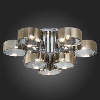 SL483.702.09 Светильник потолочный Хром/Дымчатый E27 9*40W FORESTA-foto6