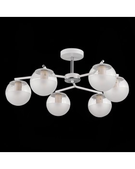 SLE106602-06 Светильник потолочный Белый, Хром/Прозрачный E27 6*60W VERONA-foto4