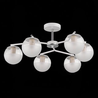 SLE106602-06 Светильник потолочный Белый, Хром/Прозрачный E27 6*60W VERONA-foto4