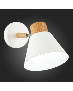 SLE103701-01 Светильник настенный Светлое дерево, Белый/Белый E27 1*60W BUVE-foto5