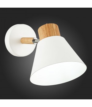 SLE103701-01 Светильник настенный Светлое дерево, Белый/Белый E27 1*60W BUVE-foto5
