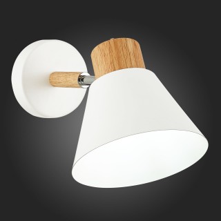 SLE103701-01 Светильник настенный Светлое дерево, Белый/Белый E27 1*60W BUVE-foto5