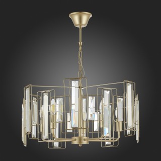 SLE103403-05 Люстра подвесная Шампань/Прозрачный E14 5*40W GIANO-foto4