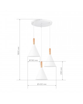 SLE1255-513-03 Светильник подвесной Белый/Белый E27 3*40W ARKET-foto4