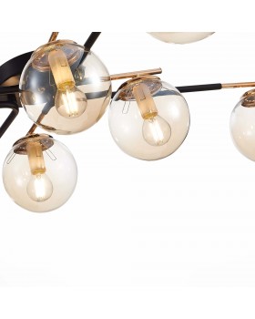 SLE106902-08 Люстра потолочная Черный/Янтарный E14 8*40W LITERNO-foto4