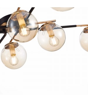 SLE106902-08 Люстра потолочная Черный/Янтарный E14 8*40W LITERNO-foto4