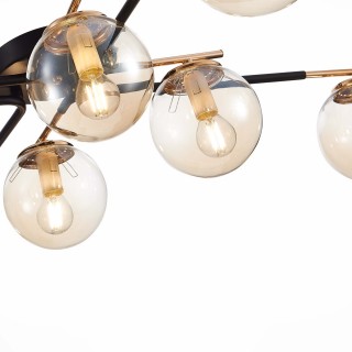 SLE106902-08 Люстра потолочная Черный/Янтарный E14 8*40W LITERNO-foto4