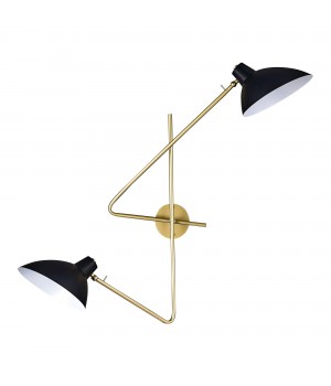 SL1803.201.02 Бра ST-Luce Золотистый, Черный/Черный E27 2*60W JARRO-foto2