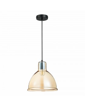 SLE114723-01 Люстра подвесная Черный/Янтарный E27 1*60W Bacchi-foto2