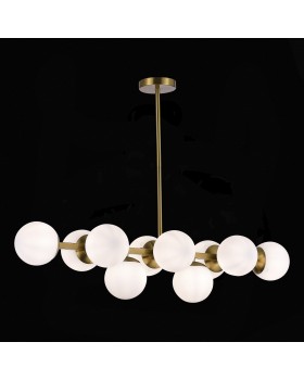 SLE1191-202-10 Люстра потолочная Золотистый/Белый E27 10*60W FRATTA-foto4