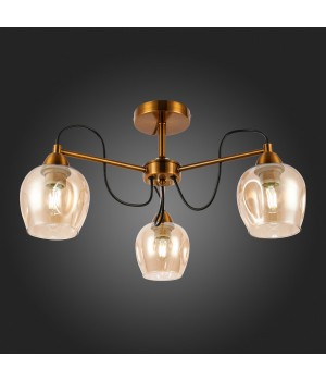 SLE110002-03 Люстра потолочная Бронза/Янтарный E27 3*60W ACRO-foto7