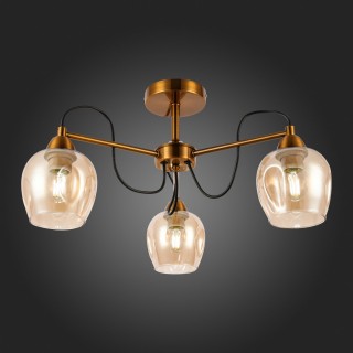 SLE110002-03 Люстра потолочная Бронза/Янтарный E27 3*60W ACRO-foto7