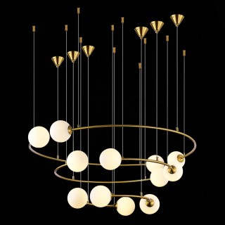 SL1186.303.12 Светильник подвесной ST-Luce Латунь/Молочный G9 12*5W ARKOS-foto5