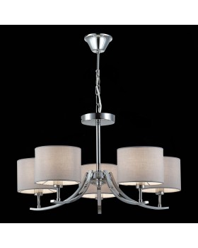 SLE105303-05 Люстра подвесная Хром/Серый E14 5*40W LINDA-foto3